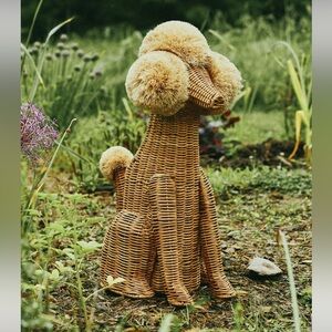 Anthropologie Wicker Dog Basket